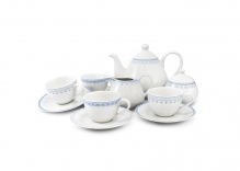 Чайный сервиз на 4 персоны 11 предметов Голубой рисунок